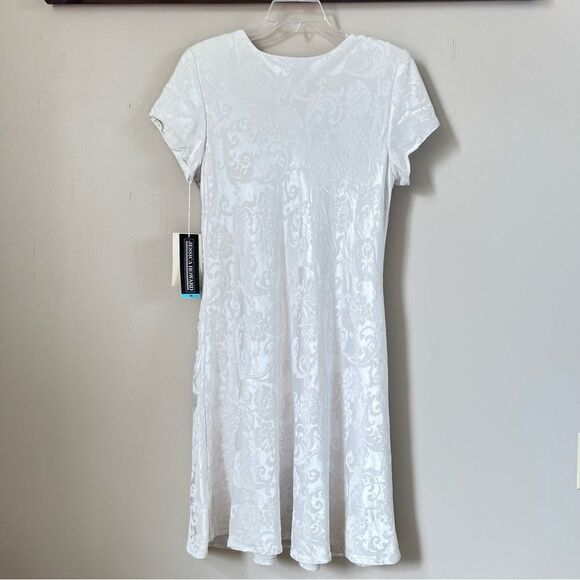 Vintage Jessica Howard Brocade Floral Princess Cut Cream Cocktail Dress - Picture 2 of 14